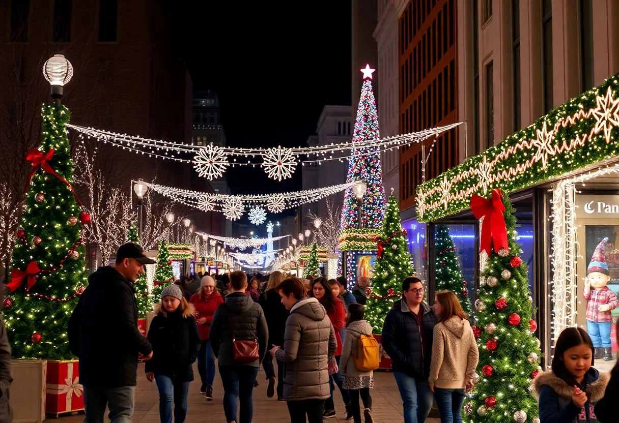 Families celebrating during the holiday season in Atlanta.