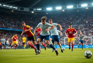Soccer players from Inter Miami and Atlanta United during a match