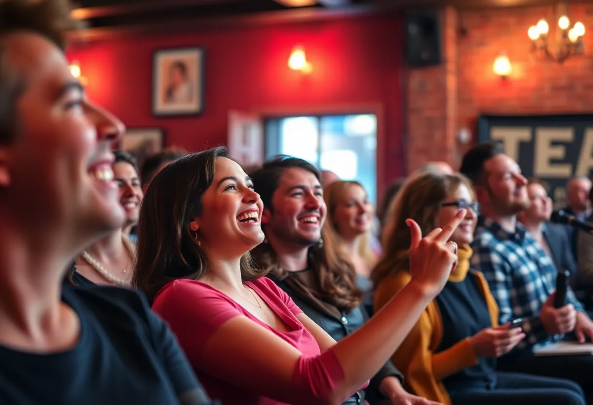 Audience enjoying comedy at the Original Uptown Comedy Corner