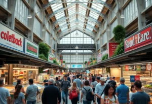 People enjoying food at Krog Street Market