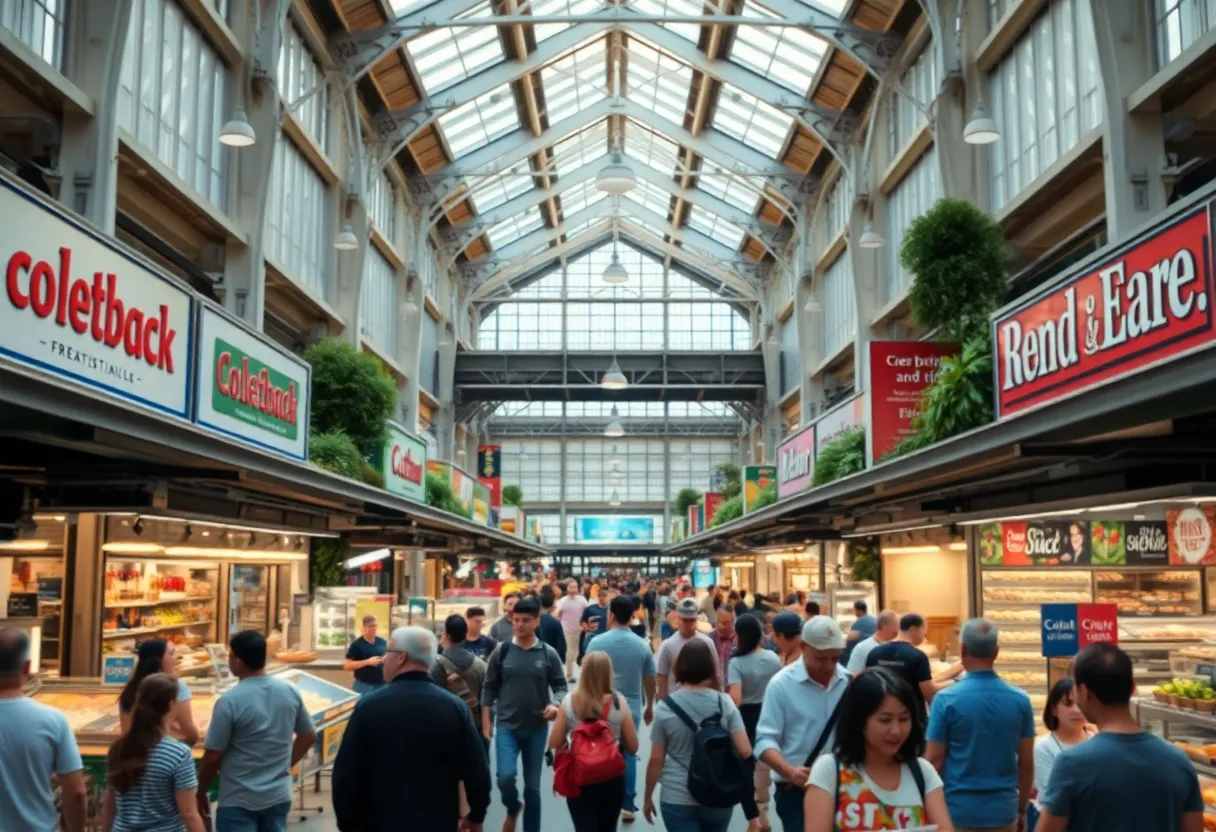 People enjoying food at Krog Street Market