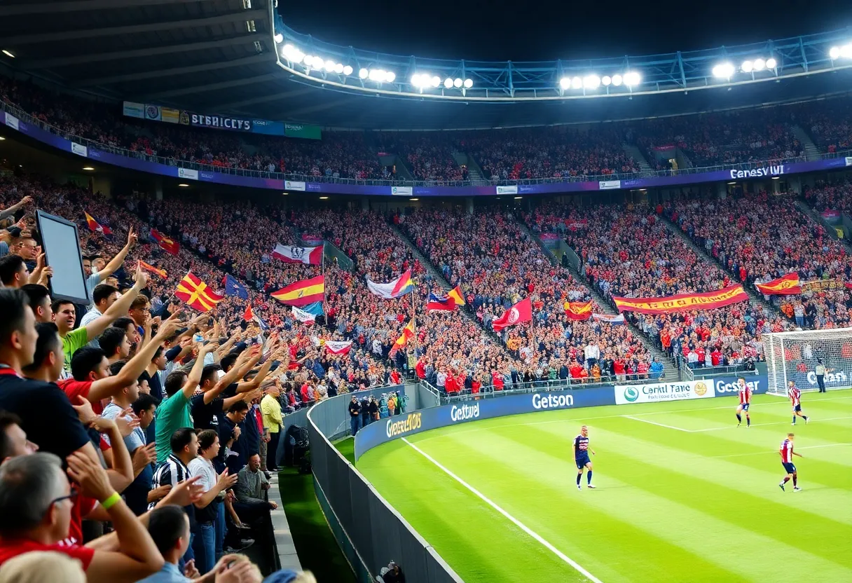 LAFC players celebrating during the match against Atlanta United at BMO Stadium.