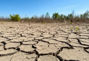 Dry landscape in Metro Atlanta showing drought conditions