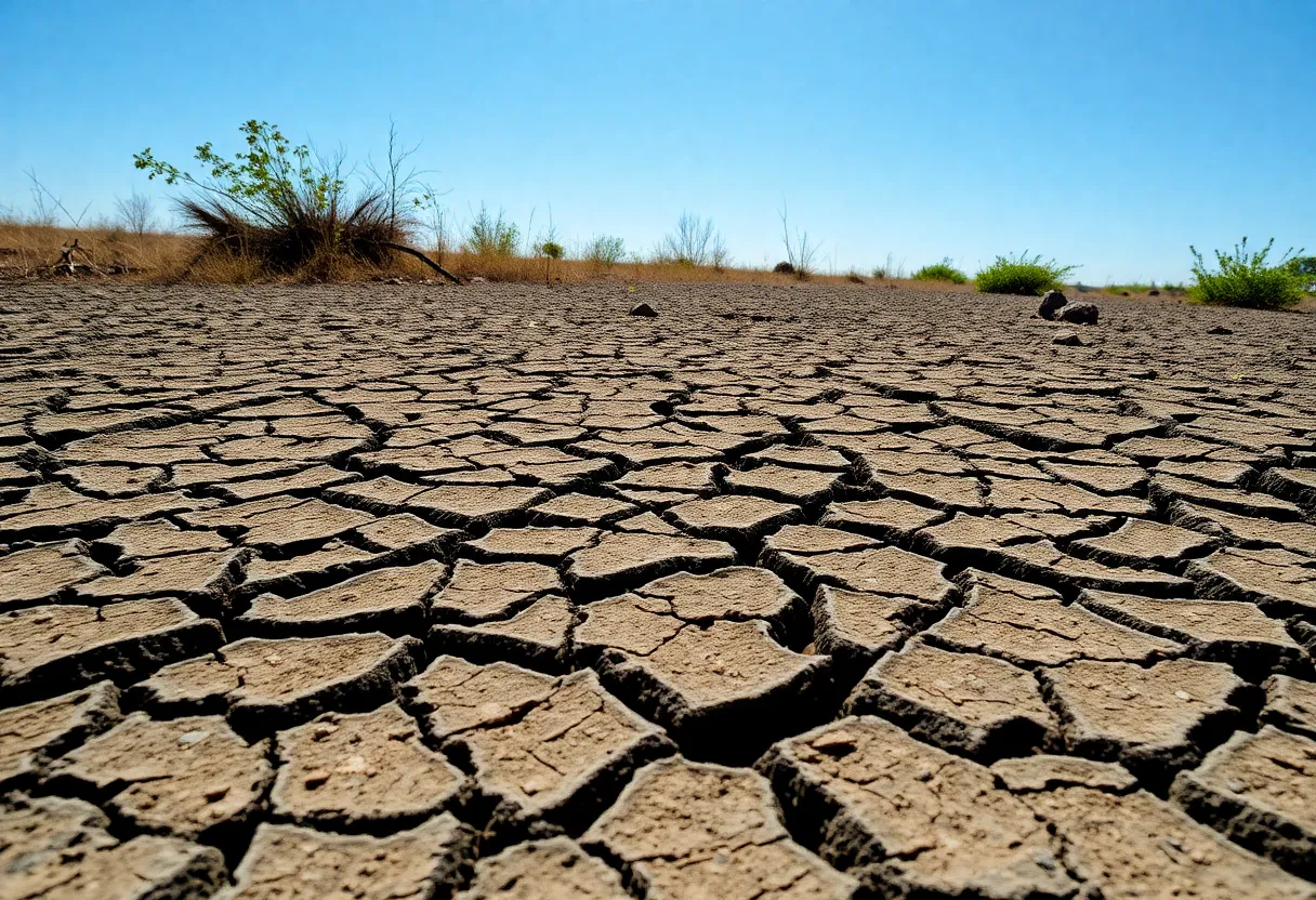 A dry landscape in Metro Atlanta due to drought conditions.