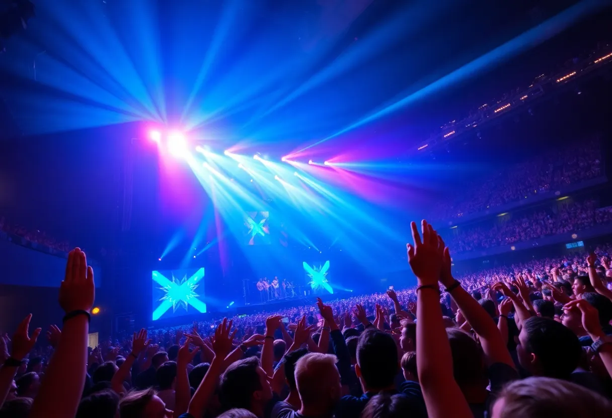 Concert atmosphere at State Farm Arena