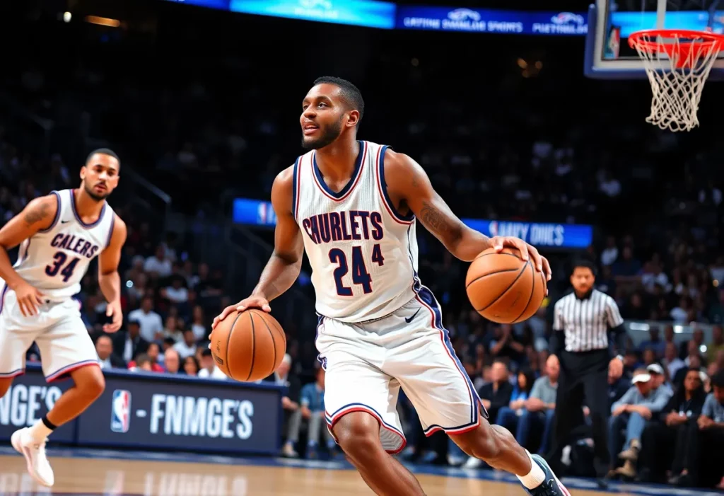 Nickeil Alexander-Walker playing during an NBA game