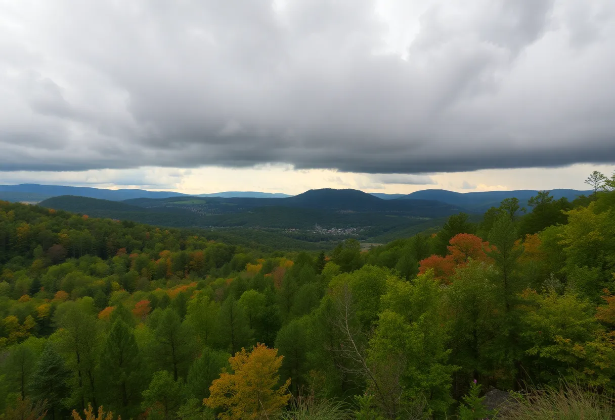 Scenic view of North Georgia landscape under cloudy skies