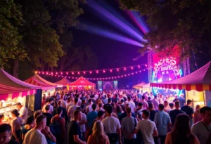 Crowd enjoying the ONE Musicfest in Piedmont Park, Atlanta.