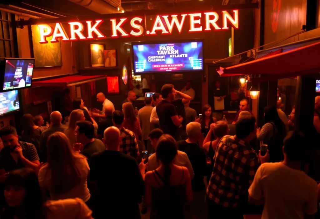 Busy nightlife at Park Tavern, Atlanta