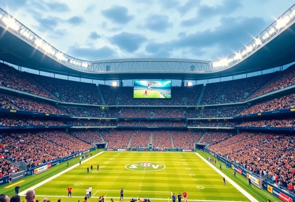 Fans at Phillip Beard Stadium during the grand opening game