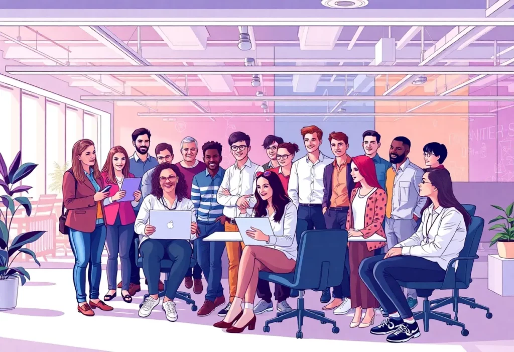 Fintech entrepreneurs collaborating at the Pinnacle Atlanta Innovation Accelerator