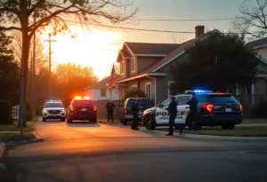 Law enforcement officers during a standoff in Atlanta