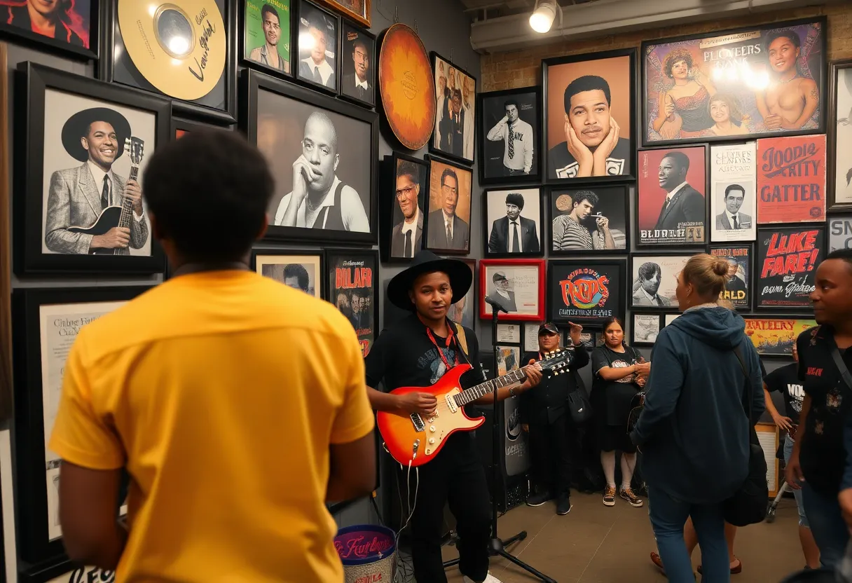 Exhibit showcasing the legacy of Rich Homie Quan at the Trap Music Museum, Atlanta.