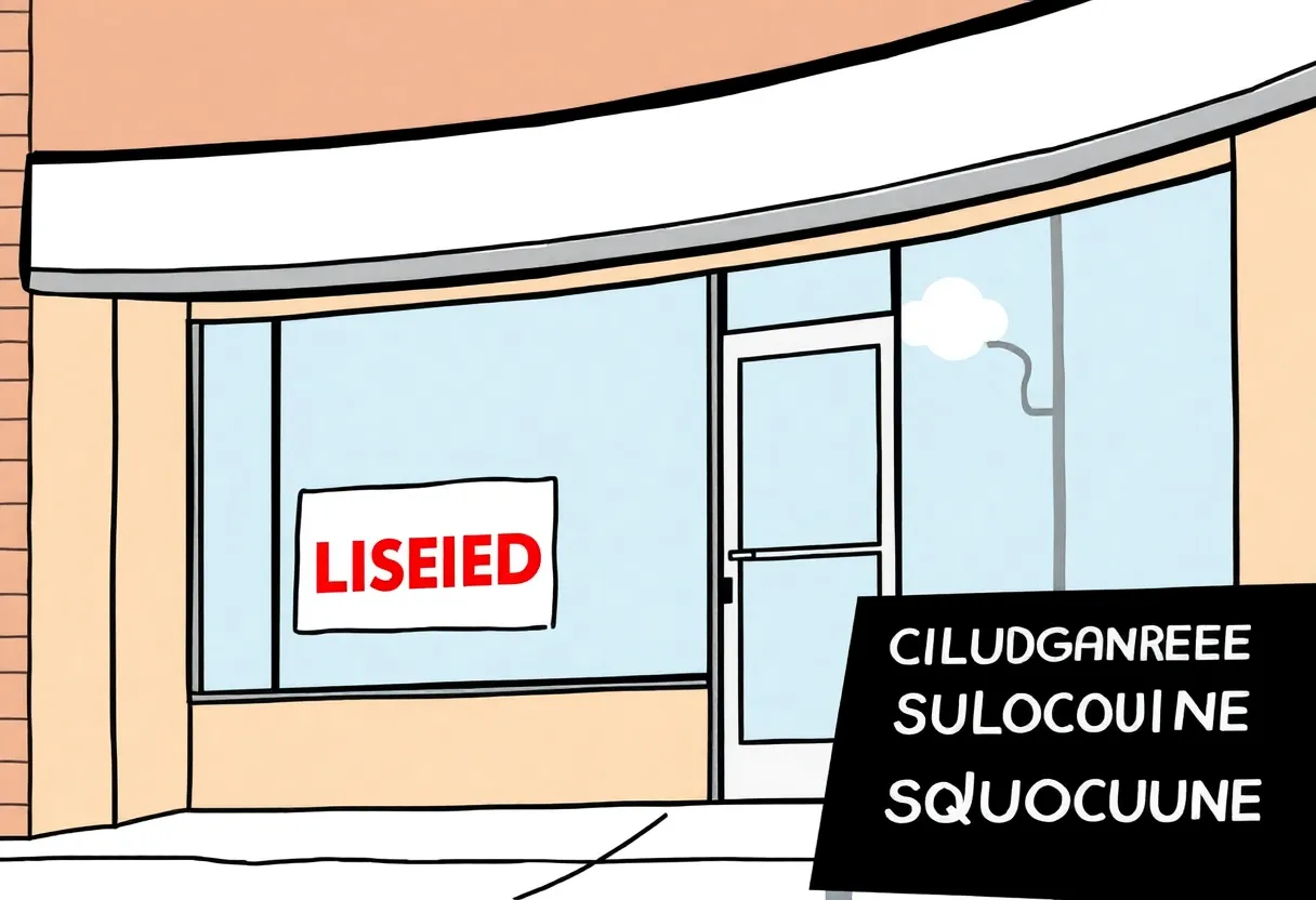 Small business storefront with a 'Closed' sign