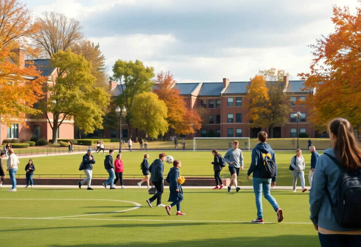 South Georgia State College campus filled with students