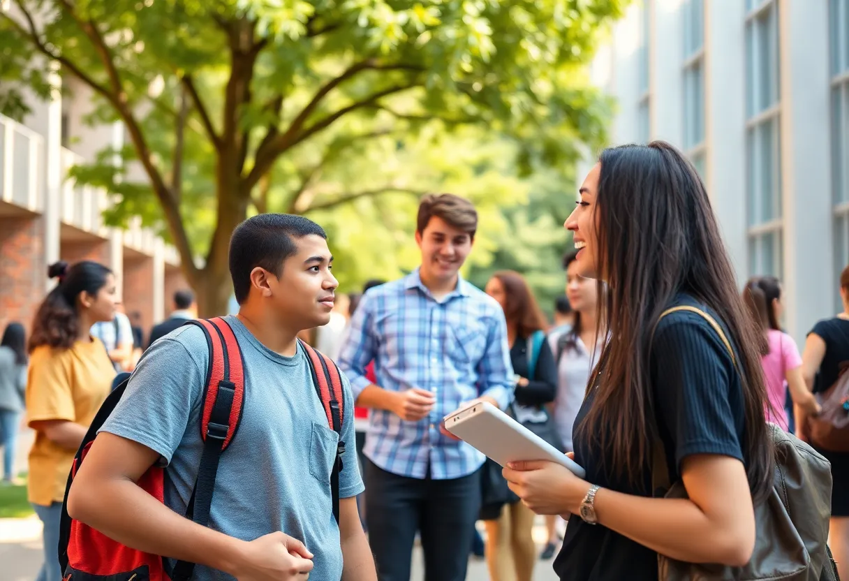 Diverse students participating in activities at Middle Georgia State University