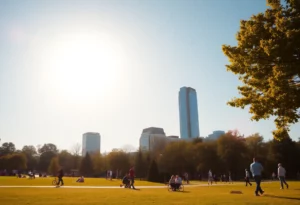 People enjoying a sunny day outdoors in Metro Atlanta