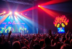 Audience enjoying a concert performance