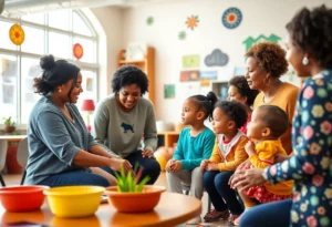 Community members collaborating at the Vashti Center