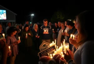 Community members gathered in remembrance of Coach Mike Nash