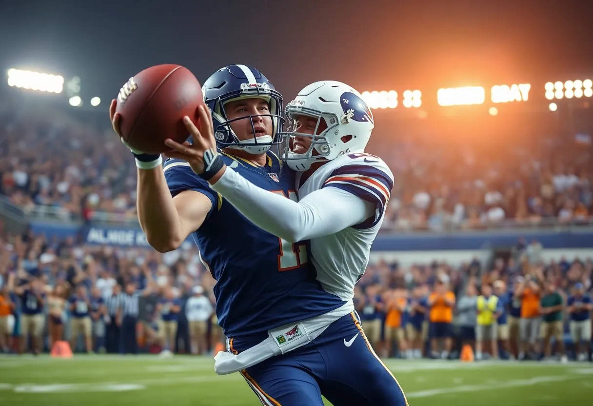 Atlanta Falcons safety Xavier Watts making an interception