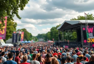 Crowd enjoying 420 Fest at Shirley Clarke Franklin Park