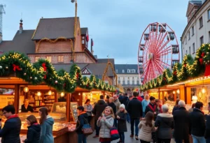 Crowd enjoying the Atlanta Christkindl Market