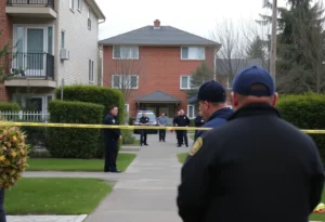 Police vehicles at the scene of a tragic incident in Atlanta