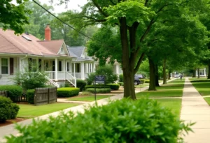 Neighborhood scene in Atlanta near Piedmont Park