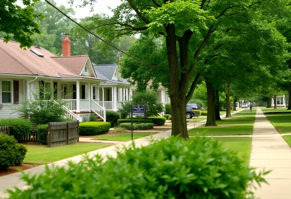 Neighborhood scene in Atlanta near Piedmont Park
