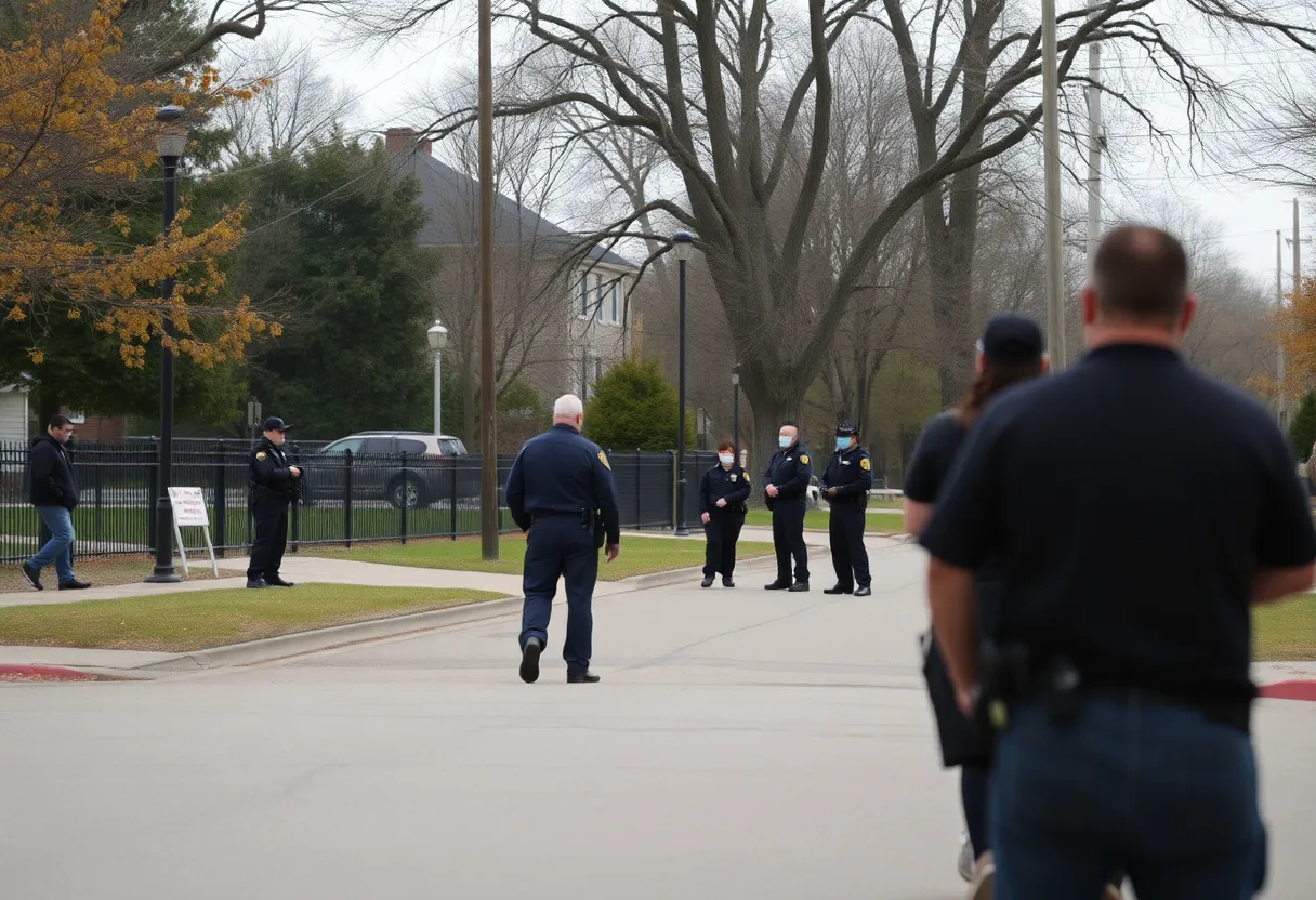 Police presence in a neighborhood near Piedmont Park in Atlanta.