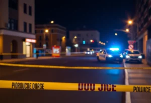 Police investigation at the scene of a shooting in Atlanta