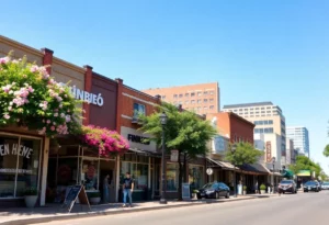 Street view of small businesses in Atlanta