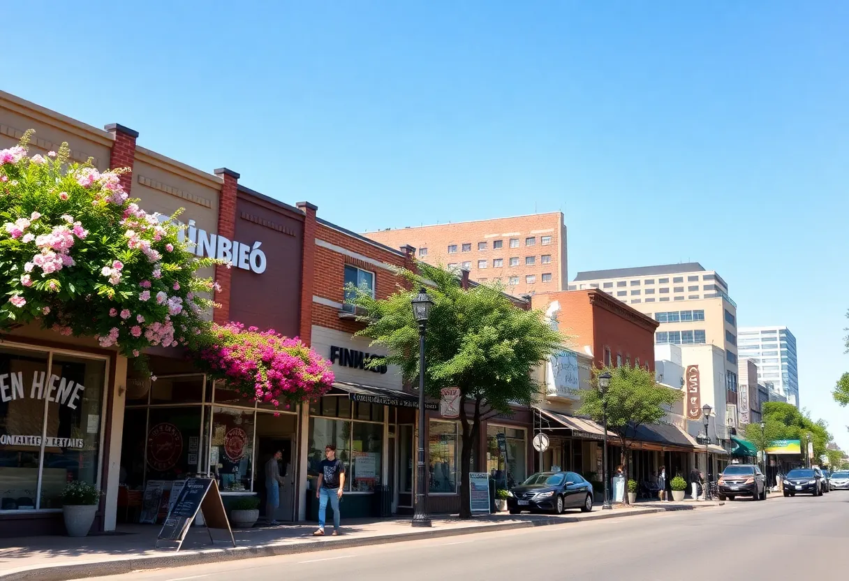 Street view of small businesses in Atlanta