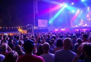 Crowd enjoying a live concert in Atlanta
