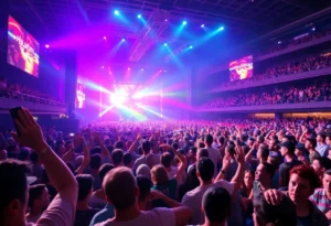 Diverse crowds enjoying live music at a concert in Atlanta