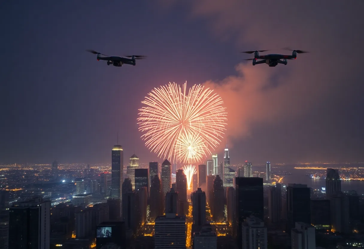 Fireworks over Atlanta for Countdown Over ATL event