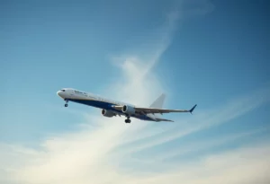 Delta Boeing 757 aircraft in flight