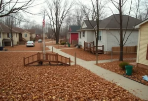 Atlanta neighborhood warning against fireworks safety.