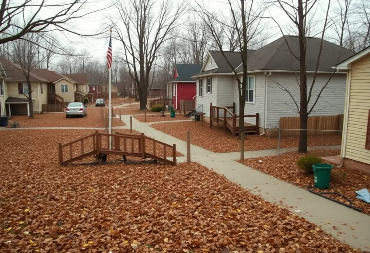 Atlanta neighborhood warning against fireworks safety.