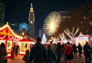 Families celebrating New Year in Atlanta with festive events