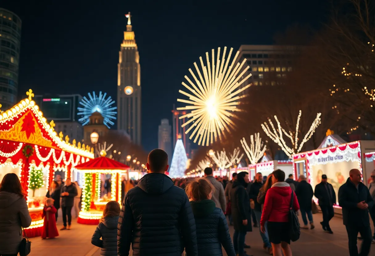 Families celebrating New Year in Atlanta with festive events