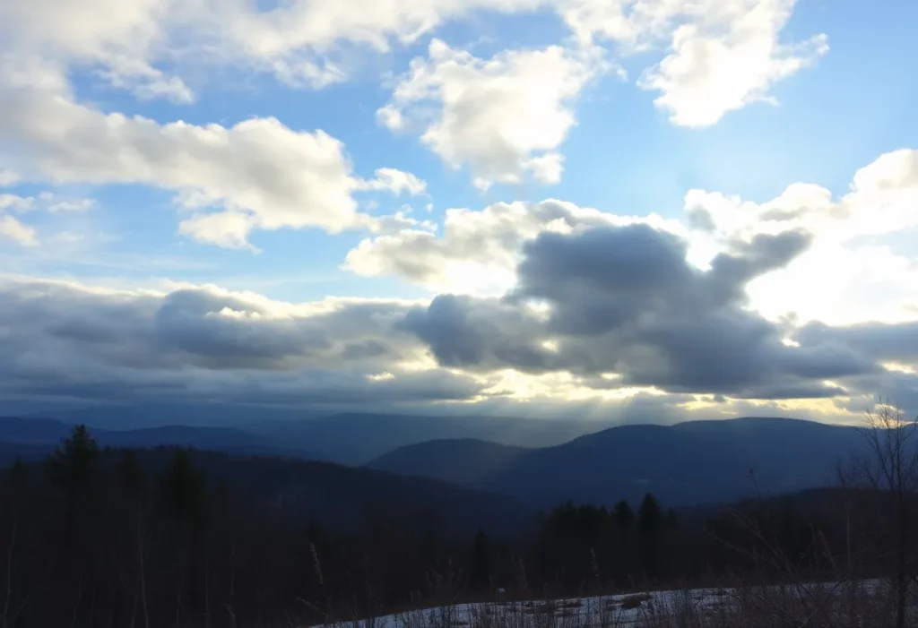 Scenic view of North Georgia with mild winter weather