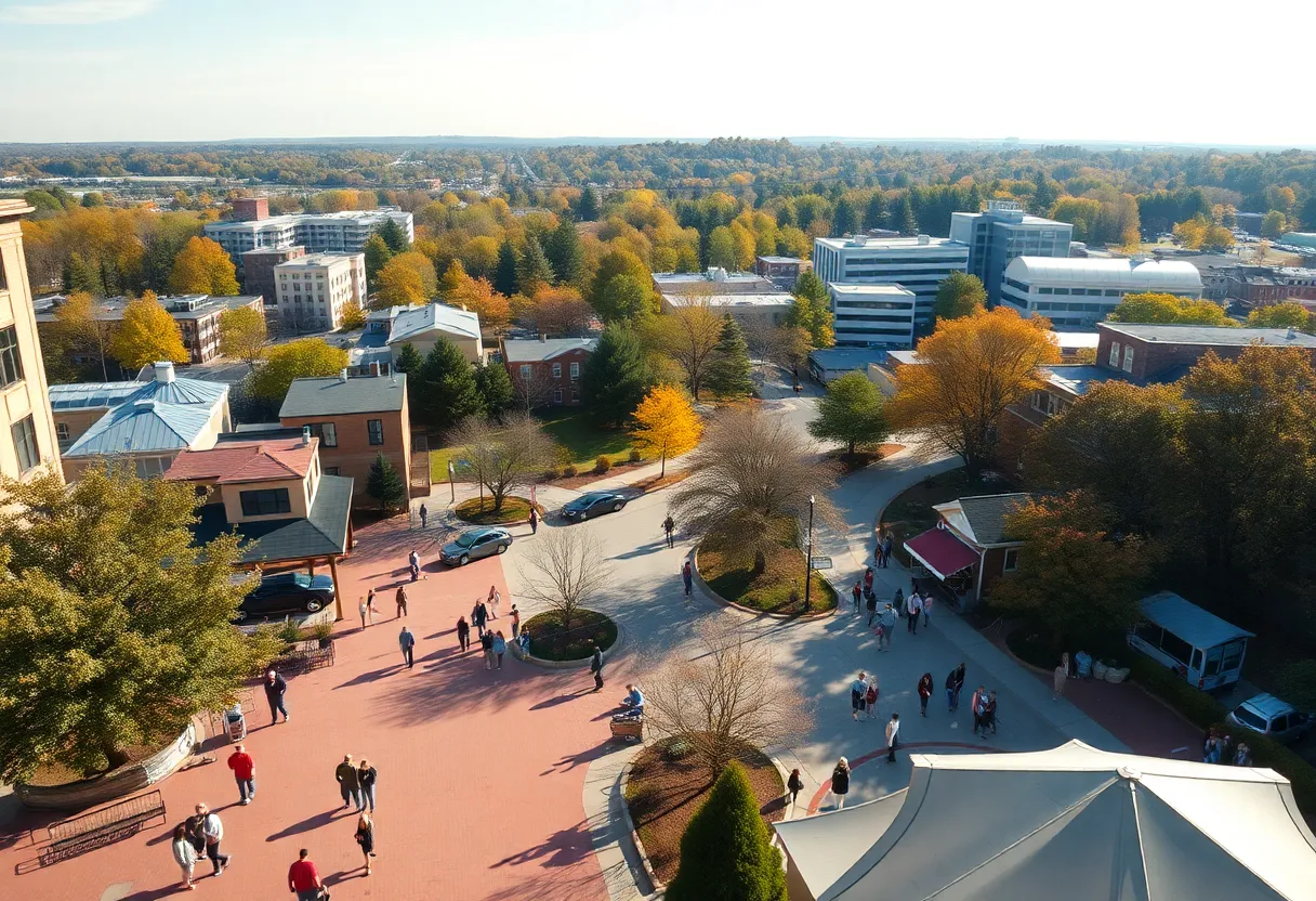 People enjoying a warm December day in Georgia