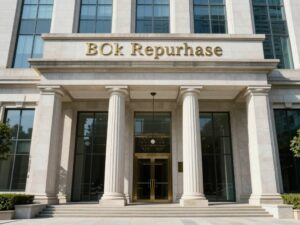 Visual representation of a bank's stock repurchase initiative