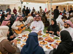 Community members participating in the Arabic Language Open House at Alif Institute