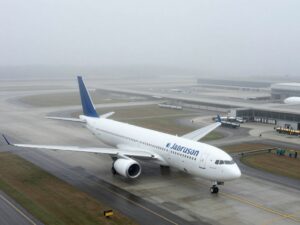 Dense fog covering Hartsfield-Jackson Atlanta International Airport