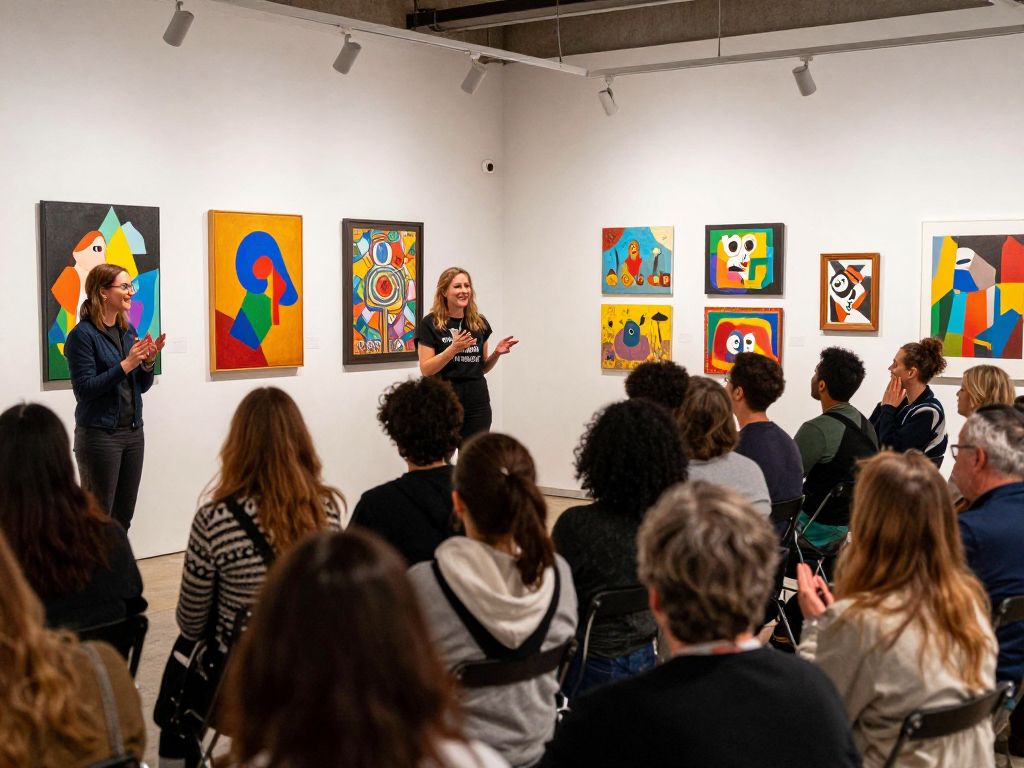 Audience enjoying an arts performance at The Supermarket in Atlanta.