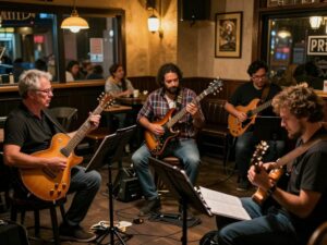 Musicians performing at the Atlanta Blues Society January Gathering.