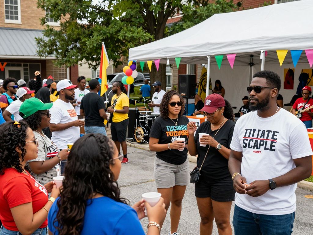 Community gathering in Atlanta for New Year celebration